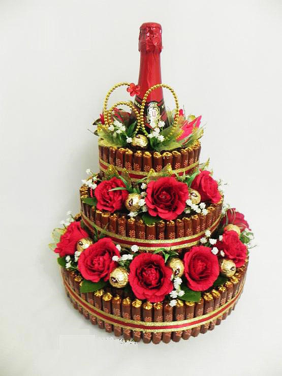 Торт из конфет в осенней тематике ❤️ Мастер-класс по свит-дизайну.